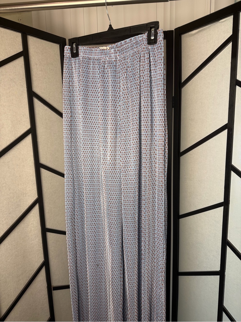 Glamorous Light Blue Floral Print Elastic Waist Pants
